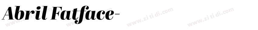 Abril Fatface字体转换